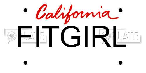 FITGIRL California License Plate
