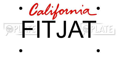 FITJAT California License Plate