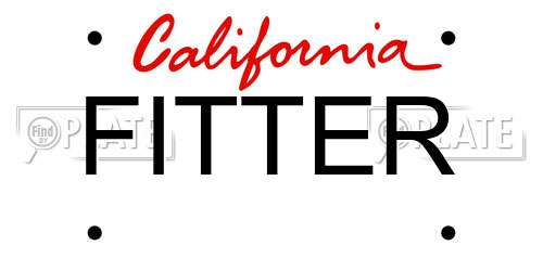 FITTER California License Plate