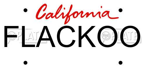 FLACKOO California License Plate