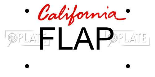 FLAP California License Plate