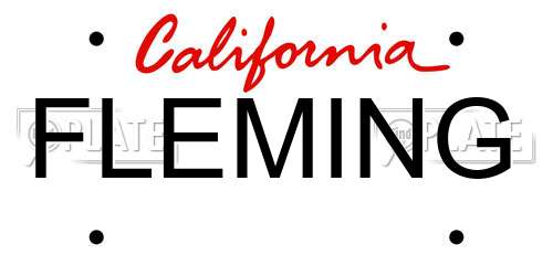 FLEMING California License Plate