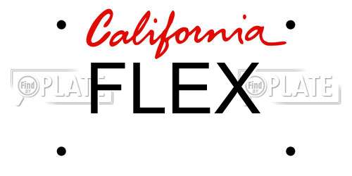 FLEX California License Plate