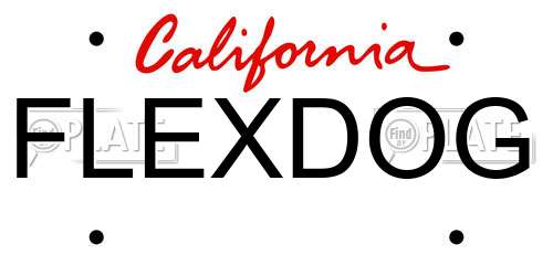 FLEXDOG California License Plate