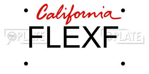 FLEXF California License Plate