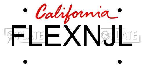 FLEXNJL California License Plate