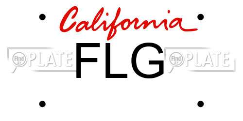 FLG California License Plate