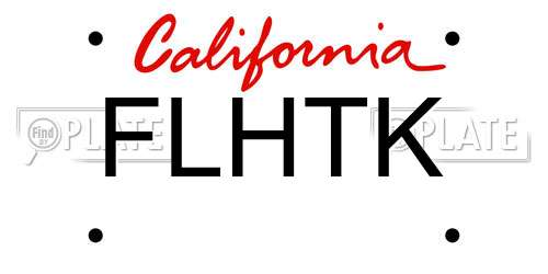 FLHTK California License Plate