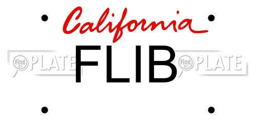 FLIB California License Plate