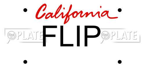 FLIP California License Plate
