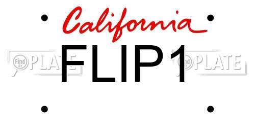 FLIP1 California License Plate