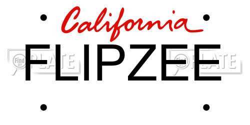 FLIPZEE California License Plate