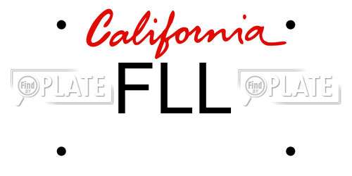 FLL California License Plate