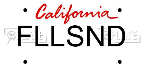 FLLSND California License Plate