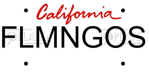 FLMNGOS California License Plate