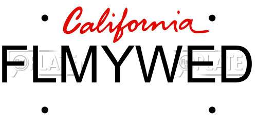FLMYWED California License Plate