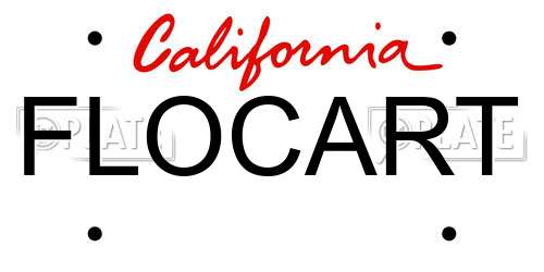 FLOCART California License Plate