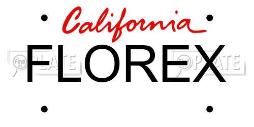 FLOREX California License Plate
