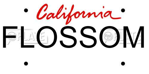 FLOSSOM California License Plate