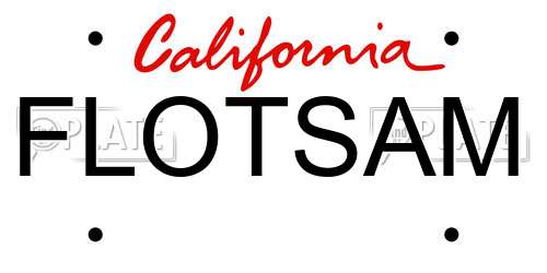 FLOTSAM California License Plate