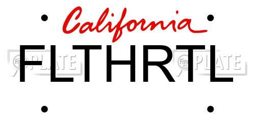 FLTHRTL California License Plate