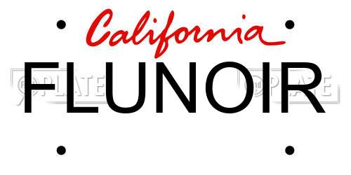 FLUNOIR California License Plate