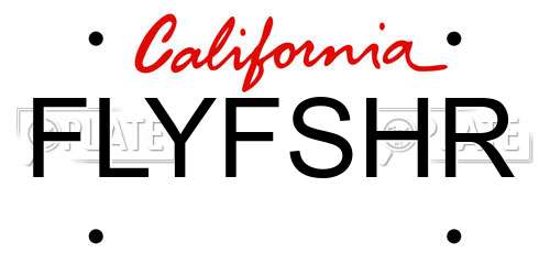 FLYFSHR California License Plate