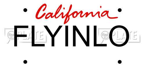 FLYINLO California License Plate