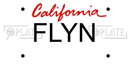 FLYN California License Plate