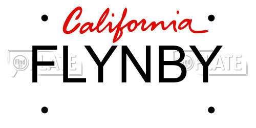 FLYNBY California License Plate