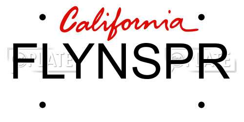 FLYNSPR California License Plate