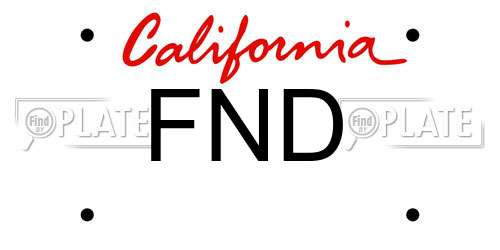 FND California License Plate