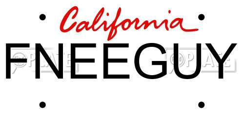 FNEEGUY California License Plate