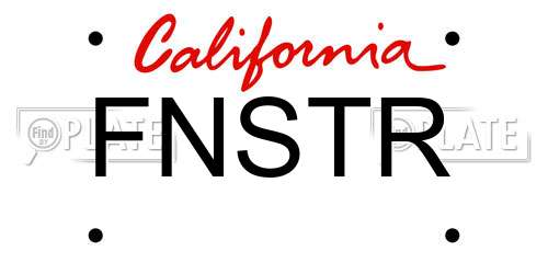 FNSTR California License Plate