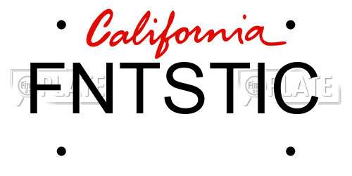 FNTSTIC California License Plate