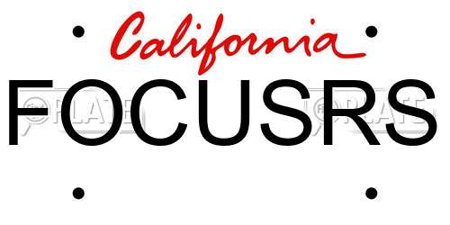 FOCUSRS California License Plate