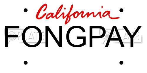 FONGPAY California License Plate