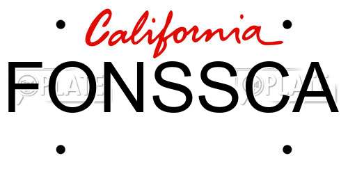 FONSSCA California License Plate