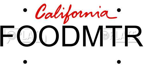 FOODMTR California License Plate