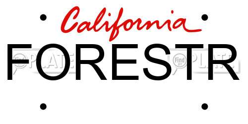 FORESTR California License Plate