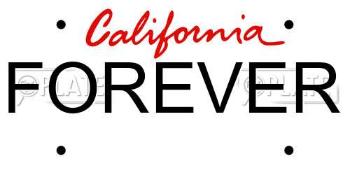 FOREVER California License Plate