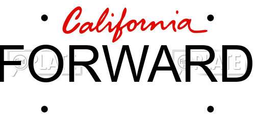 FORWARD California License Plate