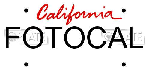FOTOCAL California License Plate