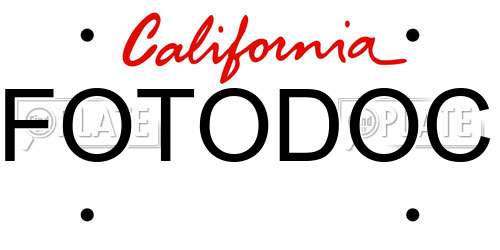 FOTODOC California License Plate