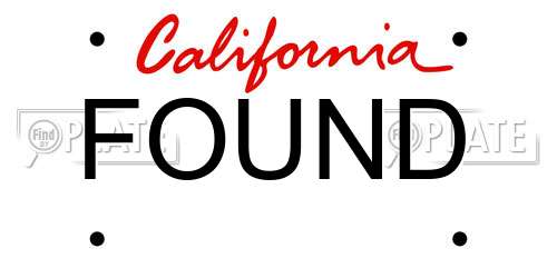 FOUND California License Plate