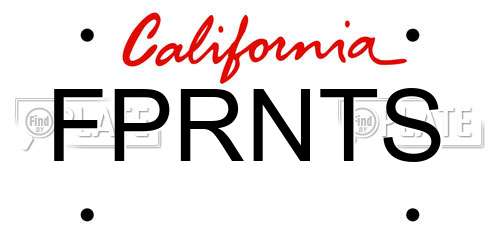 FPRNTS California License Plate