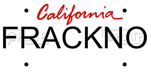 FRACKNO California License Plate