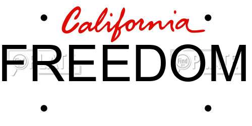 FREEDOM California License Plate
