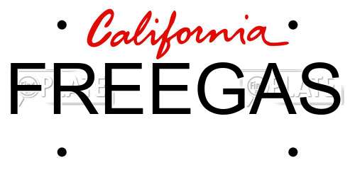 FREEGAS California License Plate