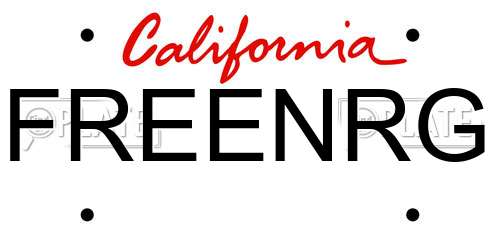 FREENRG California License Plate
